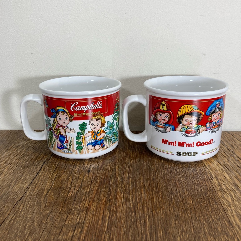Vintage 1993 Westwood Campbell’s Soup Collectible Mugs Set of 2 Great Condition